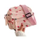 Bolsa Transversal De Corduroy Harajuku, Estilo Casual Japonês, Bolsa De Ombro Com Fecho De Zíper,