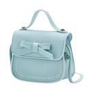 Bolsa Transversal De Couro Com Laço Para Meninas, Estilo Doce E Moderno, Bolsa De Ombro Para Moedas,