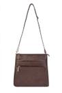 Bolsa transversal de couro liso Giselle - Bolsa transversal de couro liso Giselle -
