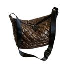 Bolsa Transversal De Ombro Acolchoada De Nylon De Grande Capacidade Para Mulheres, Cor Sólida, Com