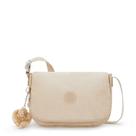 Bolsa Transversal Earthbeat Kipling Sparkled Beige