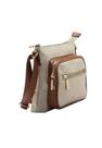 Bolsa Transversal Feminina Casual Pequena - Chenson 84132 - (Preto /Bege / Café)