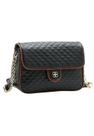 Bolsa Transversal Feminina Chenson 3485671 Matelassê Cor:Preto Bolsa Transversal Feminina Chenson 3485671 Matelassê Cor:Preto