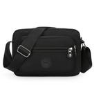 Bolsa Transversal Feminina De Cor Sólida Com Múltiplos Bolsos, Bolsa De Ombro Multifuncional E