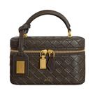 Bolsa Transversal Feminina De Couro Texturizado De Grife, Bolsa De Ombro Chique Com Logotipo De