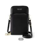 Bolsa transversal feminina moda feminina trabalho social porta celular com 2 divisorias Cor:Preto