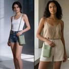 Bolsa Transversal Feminina Porta Celular Elegante Compacta e Versátil Leve Macio Luxo Cor:MarromTamanho:P