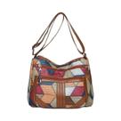 Bolsa Transversal Geométrica Colorida Para Mulheres, Leve, Com Fechamento De Zíper Em Múltiplas