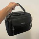 Bolsa Transversal Grande com Chaveiro Preto Bolsa Transversal Grande com Chaveiro Preto
