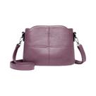 Bolsa Transversal Grande Vintage Feminina Em Couro PU Macio, Bolsa Mensageira De Cor Sólida