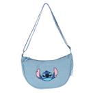 Bolsa Transversal Jeans Meia Lua Stitch Disney
