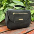 Bolsa Transversal Jenne Janne com Alca Ajustavel Preta