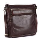 Bolsa transversal LEDERBUCK Olga Large de couro macio marrom