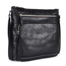 Bolsa transversal LEDERBUCK Olga Large de couro macio preta