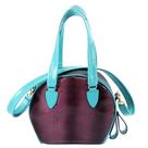 Bolsa transversal/mão em couro natural roxa maria adna