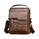 Bolsa Transversal Masculina De Couro Marrom Grande Capacidade Bolsa De Ombro Para Negócios Marca De