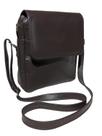 Bolsa Transversal Masculina Shoulder Bag Cor Preto e Marrom Pratica Espaçosa