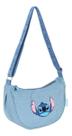 Bolsa Transversal Meia Lua Stitch Disney em Jeans