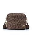 Bolsa Transversal Mini MEXS Estampa Onça Marrom Bolsa Transversal Mini MEXS Estampa Onça Marrom