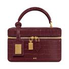Bolsa Transversal Pequena Feminina Com Estampa Croc, Estilo Vintage Francês, Bolsa De Uso Diário Bolsa Transversal Pequena Feminina Com Estampa Croc, Estilo Vintage Francês, Bolsa De Uso Diário