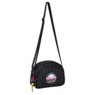 Bolsa Transversal Preta de Nylon Luluca Love Yourself Semax