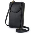 Bolsa transversal S-ZONE pequena para mulheres, carteira com bloqueio de RFID