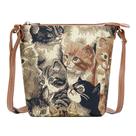Bolsa transversal Signare Tapestry Sling-cat Sling-cat para mulheres