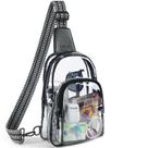 Bolsa transversal transparente LATMAP para mulheres - preta