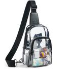 Bolsa transversal transparente LATMAP para mulheres - preta