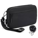 Bolsa transversal VONAL Small para mulheres com bloqueio de RFID preta de nylon