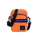 Bolsa transversal Waterpro masculina e feminina de nylon preta/laranja/amarela