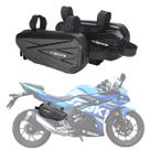 Bolsa traseira de motocicleta RZAHUAHU impermeável EVA Hard Shell, 2 unidades