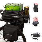 Bolsa traseira para bicicleta RZAHUAHU 3 em 1 expansível 18L preta