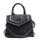 Bolsa Túlio Rossato Feminina Elegante Couro All Black Taylor