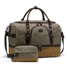 Bolsa Weekender Nerlion em Couro de Lona Verde para Homens - 15kg