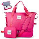 Bolsa Weekender WOOMADA para Mulheres - Compartimento para Sapatos e Bolso à Prova D'Água Bolsa Weekender WOOMADA para Mulheres - Compartimento para Sapatos e Bolso à Prova D'Água