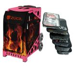 Bolsa ZUCA Blaze Sport Moldura Rosa Rodas Piscantes