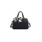 Bolsas bolsas de couro couro de vaca boston bolsa de ombro forma de travesseiro preto