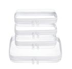 Bolsas com zíper WELPIRT Clear Hard Shell Case Travel 4 unidades