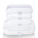 Bolsas com zíper WELPIRT Hard Shell Clear Case Travel 4 unidades
