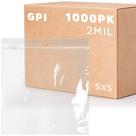 Bolsas con Cierre Zip GPI 5x5 cm, Grosor 2 Mil, Bolsa Plástica Transparente Paquete de 1000