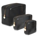 Bolsas de cosméticos Embla, conjunto de 3 pretas transparentes para mulheres Bolsas de cosméticos Embla, conjunto de 3 pretas transparentes para mulheres