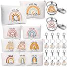 Bolsas de cosméticos Sieral Rainbow 20 unidades com chaveiros Inspirational