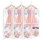 Bolsas de dança Univivi Clear PVC de 40 cm com bolsos, pacote com 3