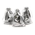 Bolsas de joias de organza com cordão BEAVOING Silver 9x12 cm