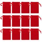 Bolsas de joias de tecido de veludo Nydotd Red 7x5,4 cm (100 unidades)