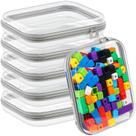 Bolsas de lápis Sanwuta Bolsa de maquiagem com zíper de plástico rígido x6