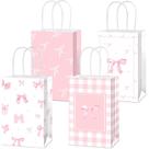 Bolsas de lembrancinhas Justforjoyful Coquette Pink Bow 24 unidades