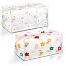 Bolsas de maquiagem Amylove Cute Flower Floral PVC 20x9x9cm (pacote com 2) Bolsas de maquiagem Amylove Cute Flower Floral PVC 20x9x9cm (pacote com 2)
