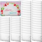 Bolsas de maquiagem Frienda Sublimation Blank Canvas 50 unidades brancas
